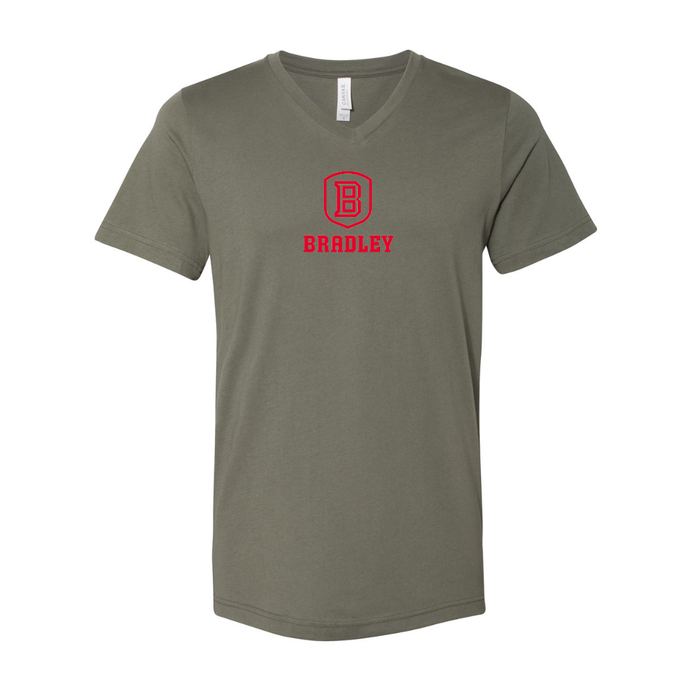 Bradley Braves BELLA  CANVAS - Jersey V-Neck T-Shirt