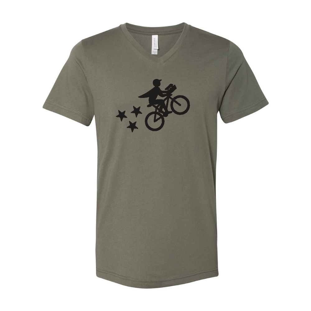 Postmates Bike BELLA  CANVAS - Jersey V-Neck T-Shirt