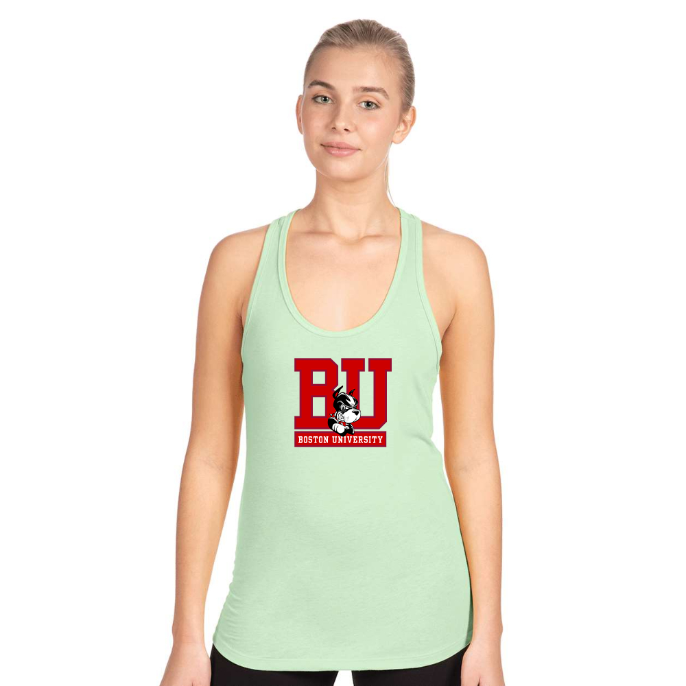 Women's Boston University Terriers Next Level V-Neck T-Shirt