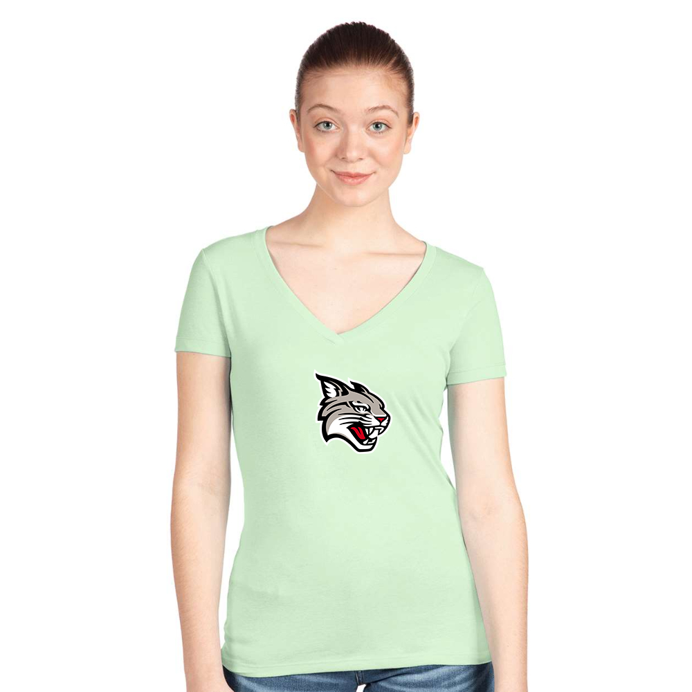 Women's Davidson Wildcats   Next Level V-Neck T-Shirt