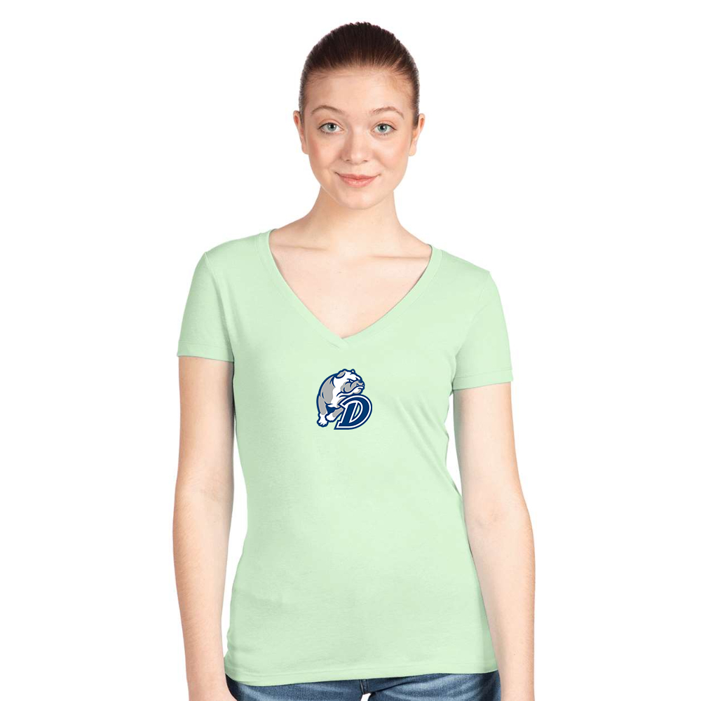 Women's  Drake Bulldogs  Next Level V-Neck T-Shirt