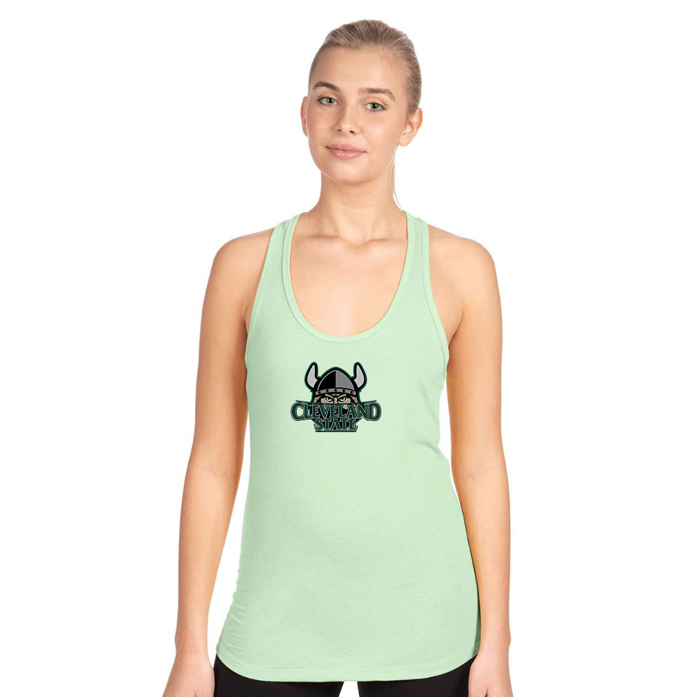 Women's Cleveland State Vikings   Next Level Ideal Racerback Tank