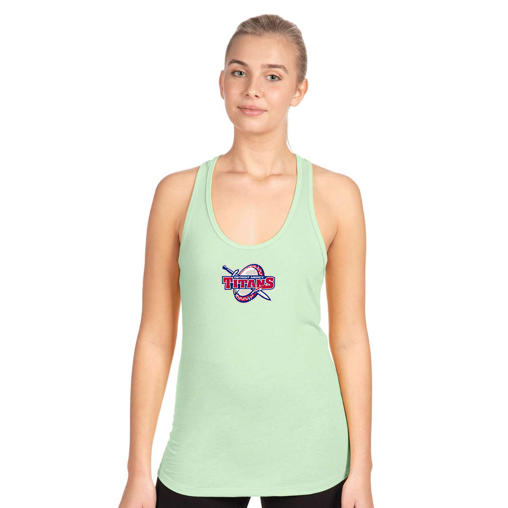 Women's  Detroit Titans  Next Level Ideal Racerback Tank
