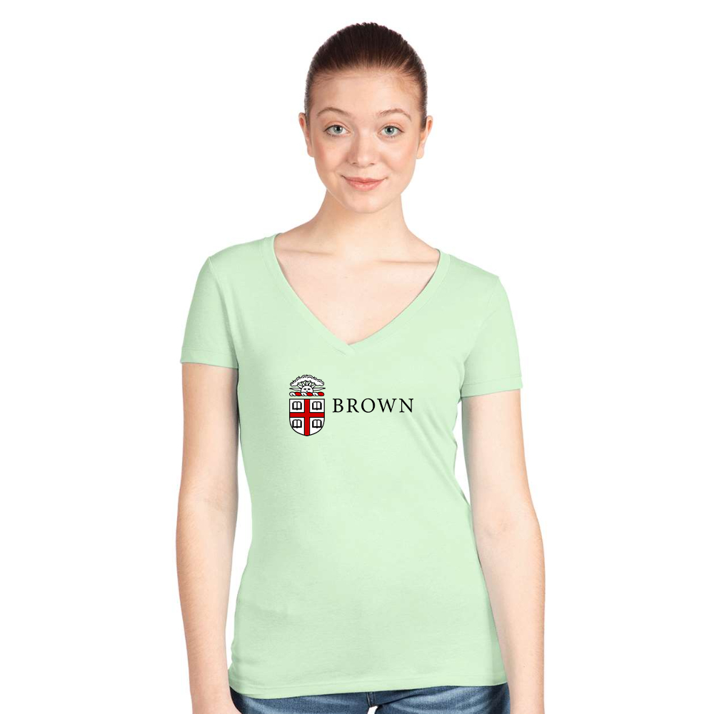 Women's Brown University Next Level V-Neck T-Shirt
