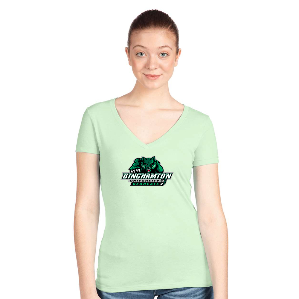 Women's Binghamton Bearcats  Next Level V-Neck T-Shirt