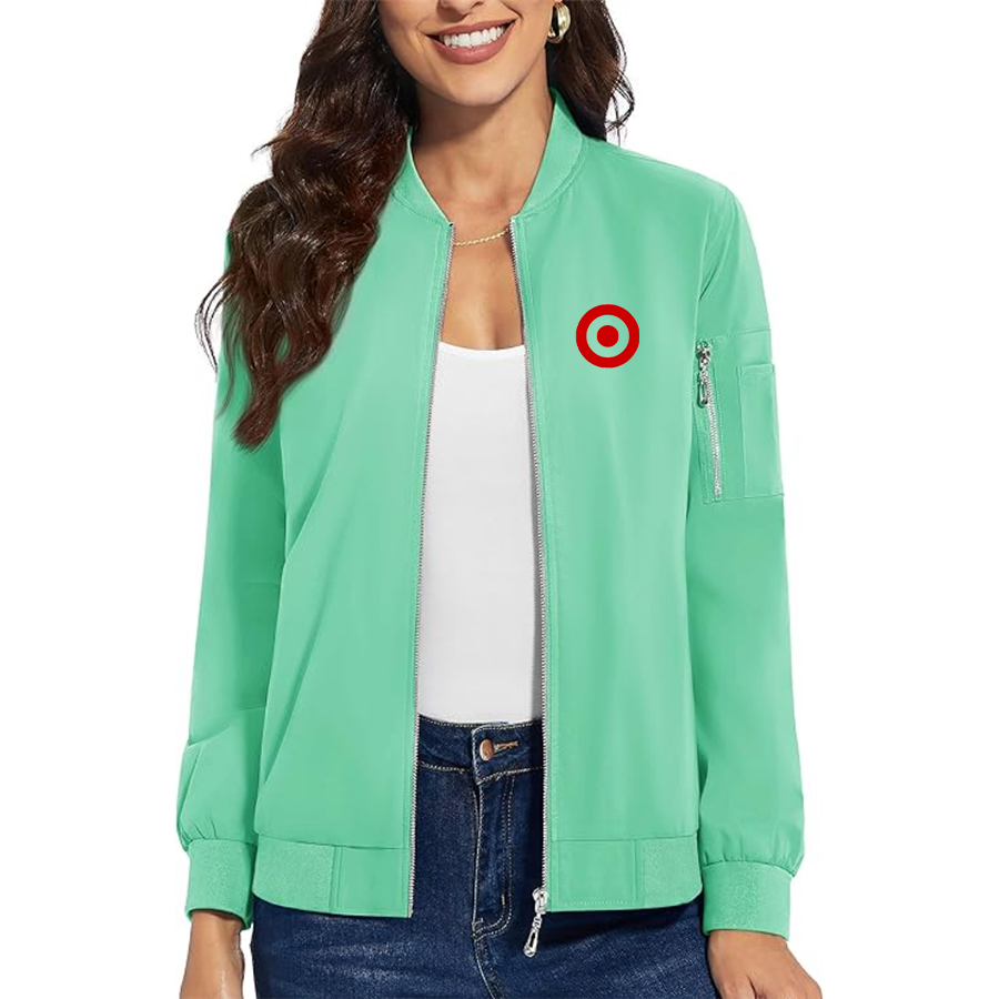 Women's Target  Premium Bomber Jacket with Polished Detailing and Functional Sleeve Pocket Modern Luxury Outerwear
