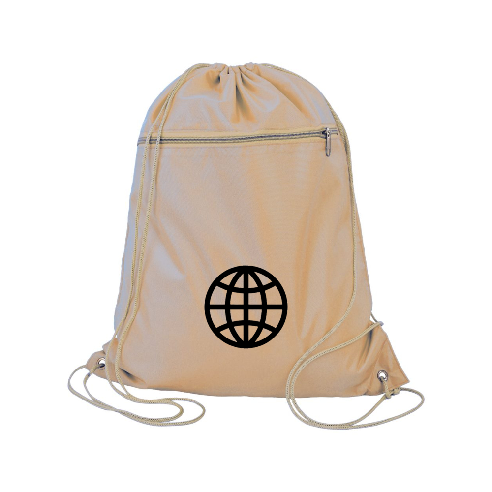 Internet Globe  Q-Tees - Polyester Cinchpack