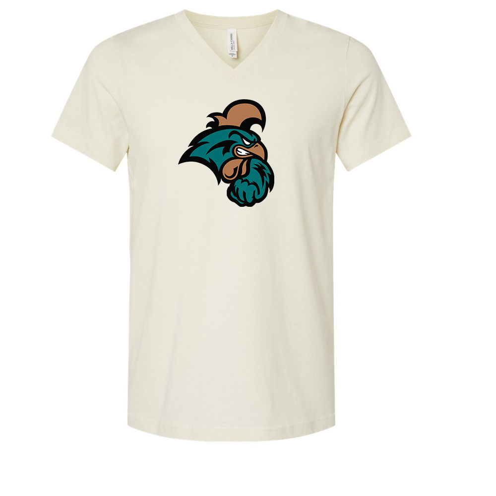 Coastal Carolina Chanticleers  BELLA  CANVAS - Jersey V-Neck T-Shirt