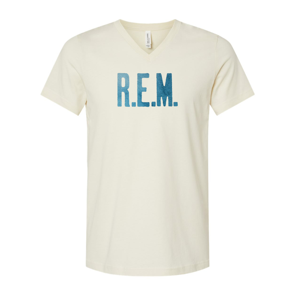 R.E.M. Blue BELLA  CANVAS - Jersey V-Neck T-Shirt