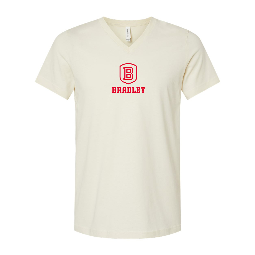 Bradley Braves BELLA  CANVAS - Jersey V-Neck T-Shirt