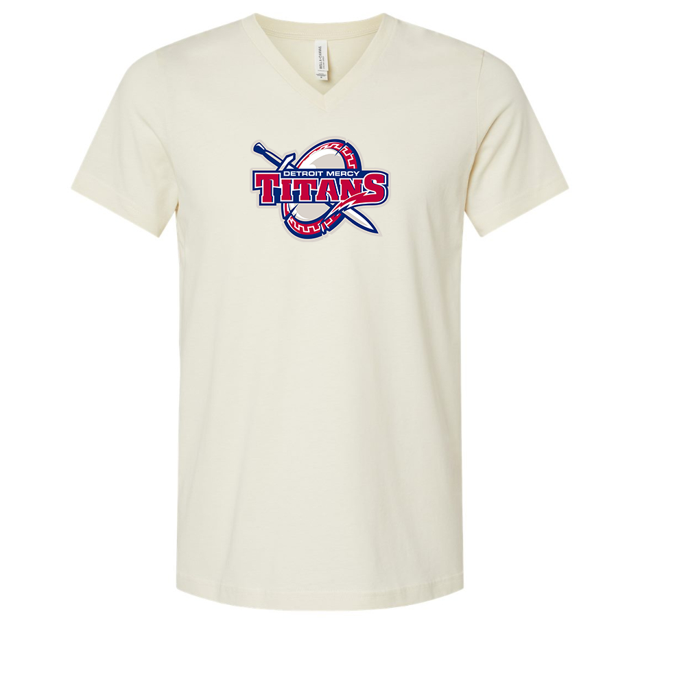 Detroit Titans  BELLA  CANVAS - Jersey V-Neck T-Shirt