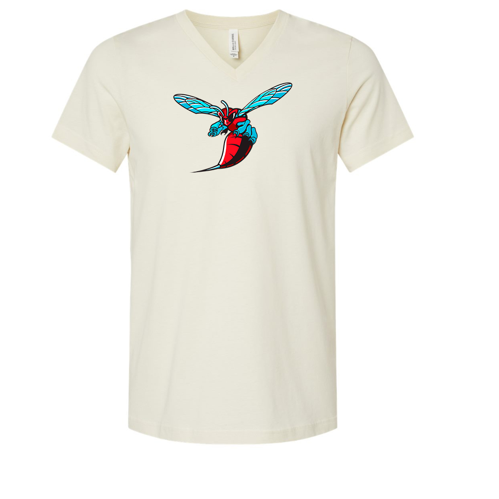 Delaware State Hornets BELLA  CANVAS - Jersey V-Neck T-Shirt
