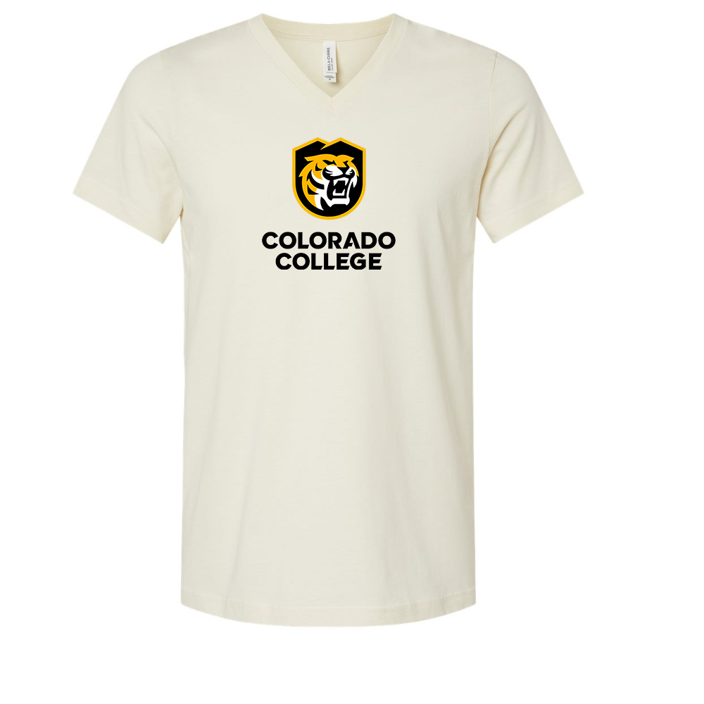 Colorado College Tigers BELLA  CANVAS - Jersey V-Neck T-Shirt