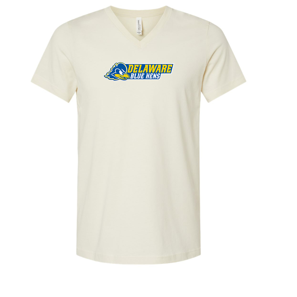Delaware Blue Hens BELLA  CANVAS - Jersey V-Neck T-Shirt