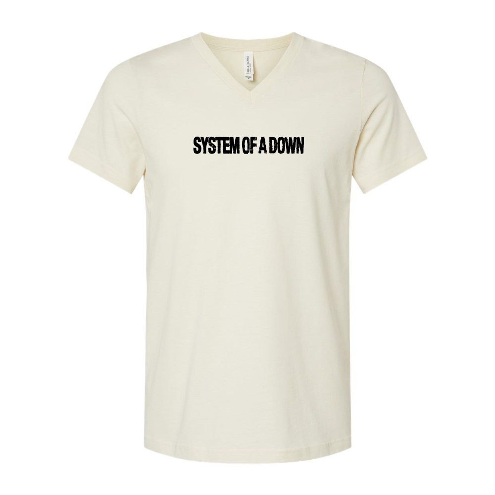 System Of A Down  BELLA  CANVAS - Jersey V-Neck T-Shirt