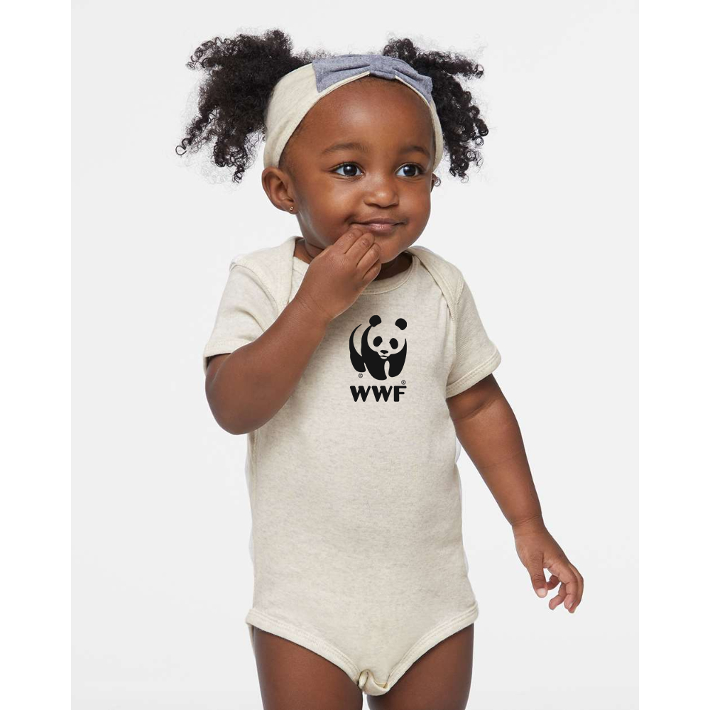 WWF  Rabbit Skins Infant Baby Rib Bodysuit