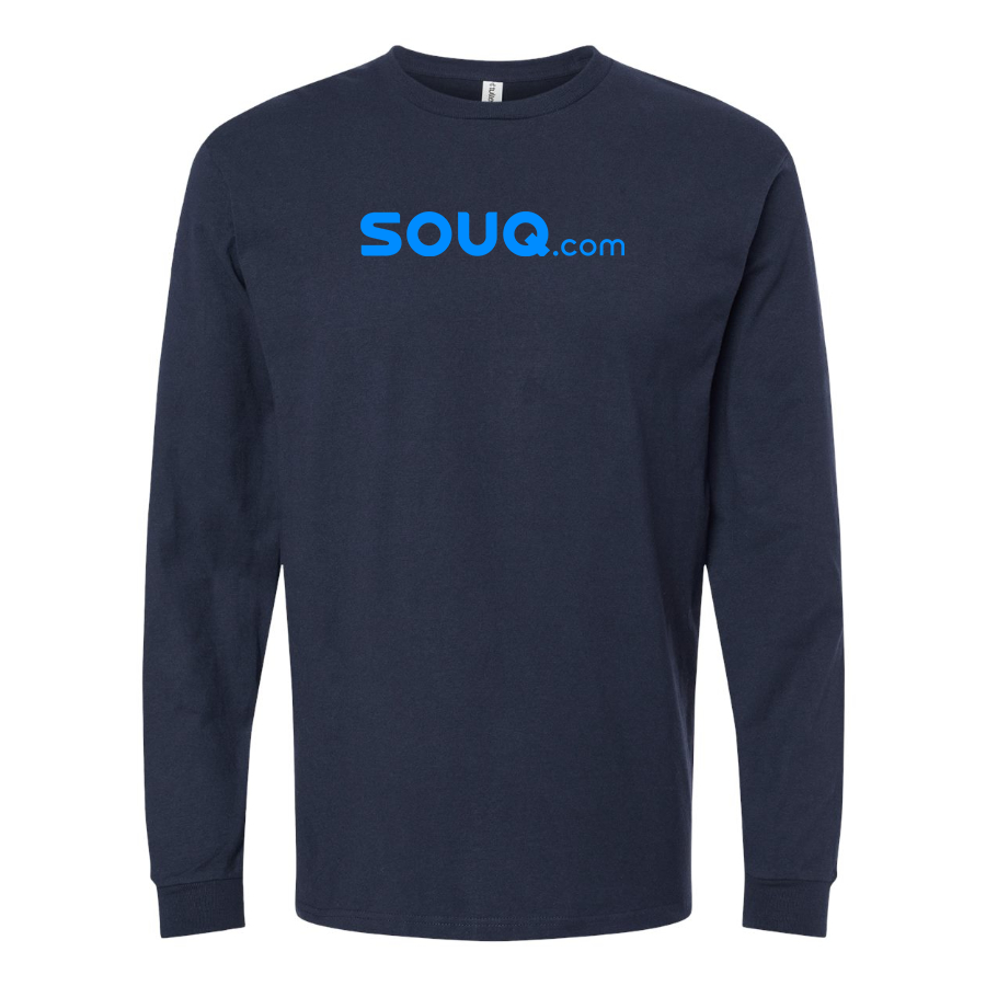 Men's Souq.com Logo Cotton Long Sleeve T-Shirt