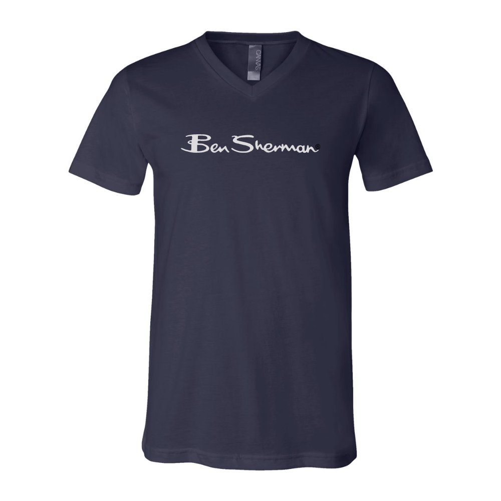 Ben Sherman BELLA  CANVAS - Jersey V-Neck T-Shirt
