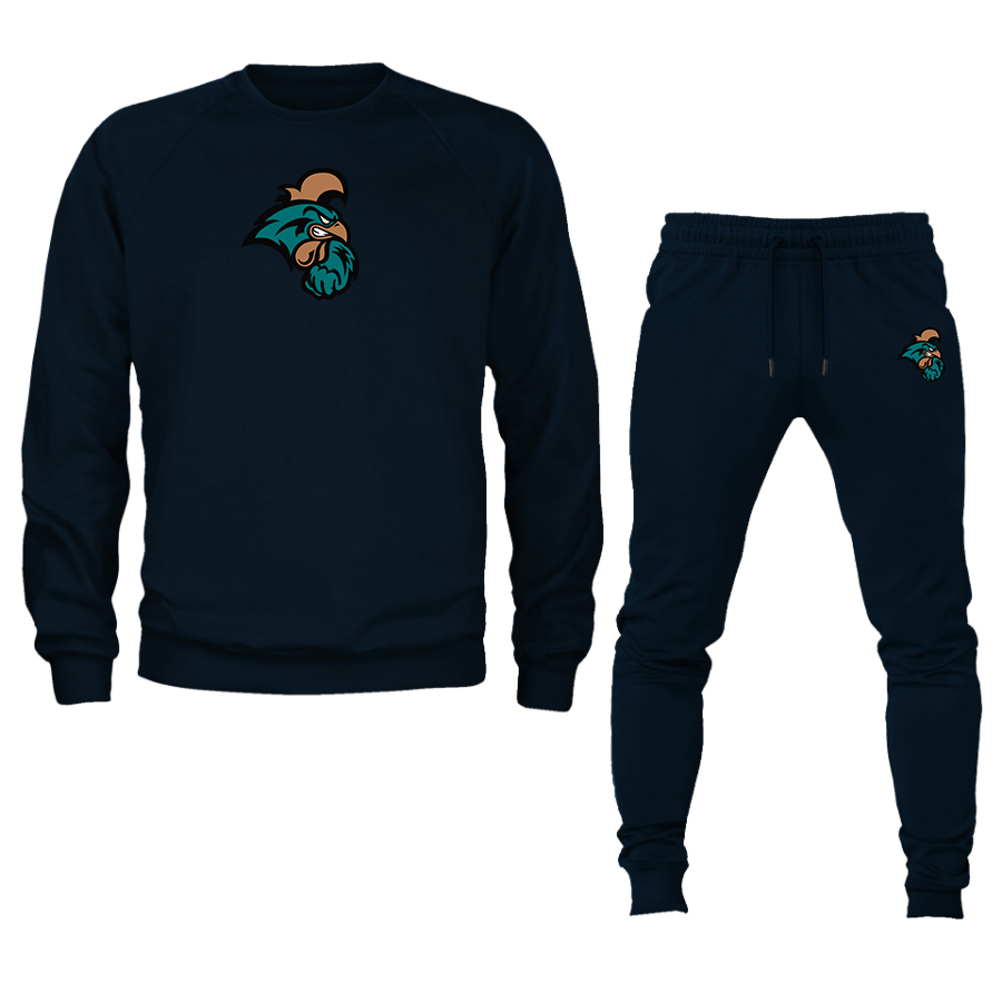 Men's Coastal Carolina Chanticleers  Crewneck Sweatshirt Joggers Suit