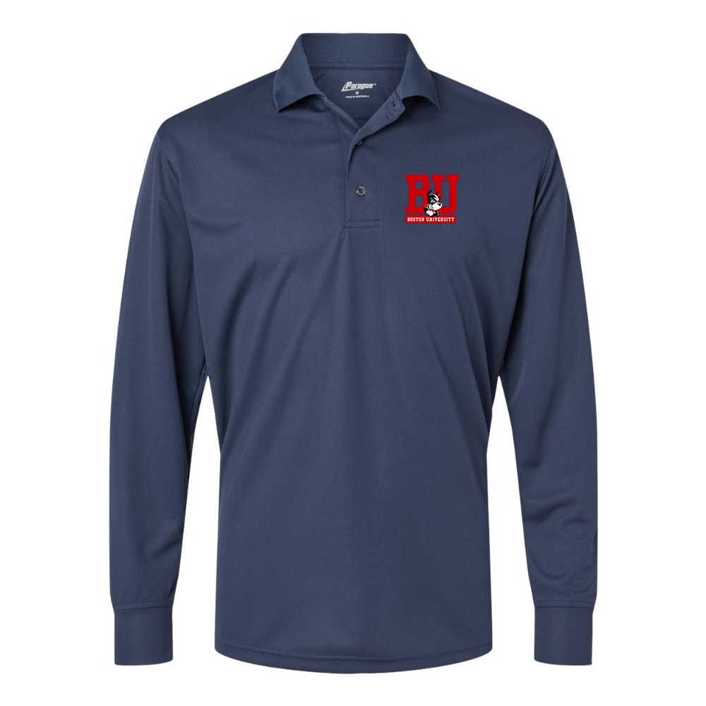 Men's Boston University Terriers Paragon Prescott Long Sleeve Polo