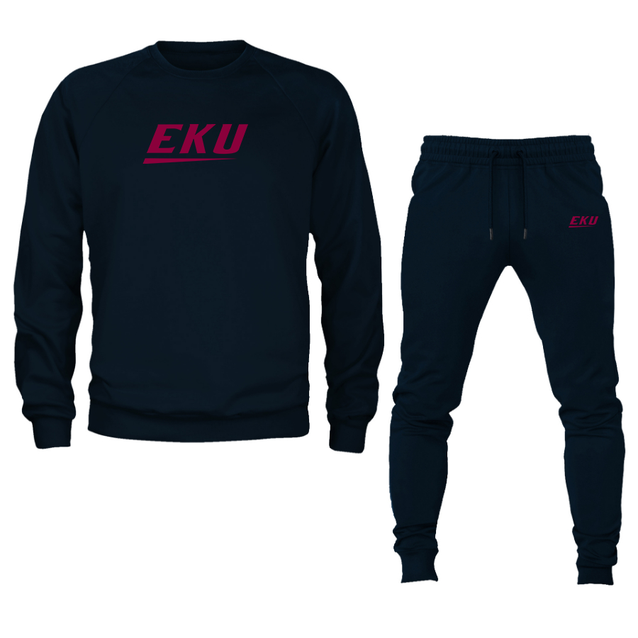 Men's  Eastern Kentucky Colonels Crewneck Sweatshirt Joggers Suit