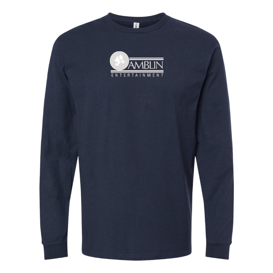 Men's Amblin Entertainment Logo Cotton Long Sleeve T-Shirt