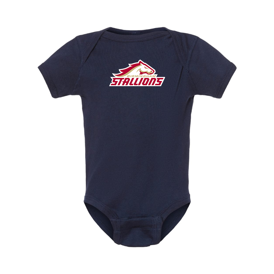 Birmingham Stallions Logo Baby Onesie Romper