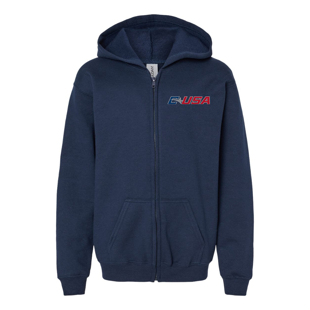 Youth Conference USAl  Gildan Heavy Blend Full Zip Hooded Sweatshirt
