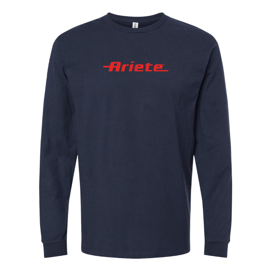 Men's Ariete Logo Cotton Long Sleeve T-Shirt