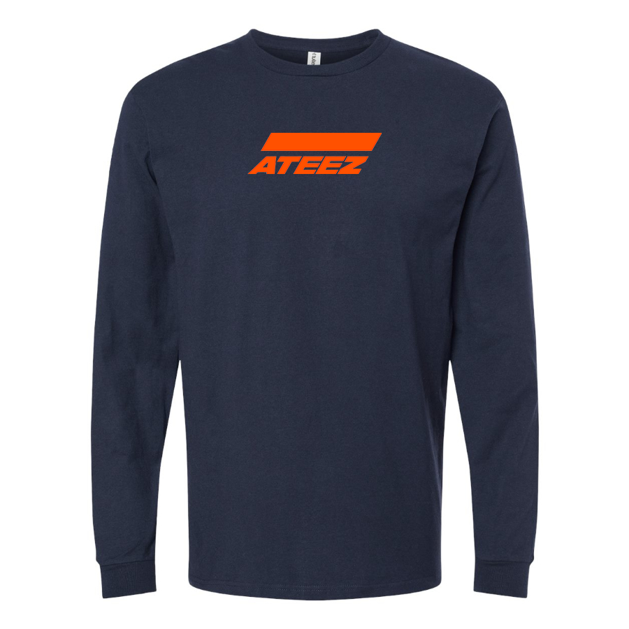 Men's Ateez Logo Cotton Long Sleeve T-Shirt