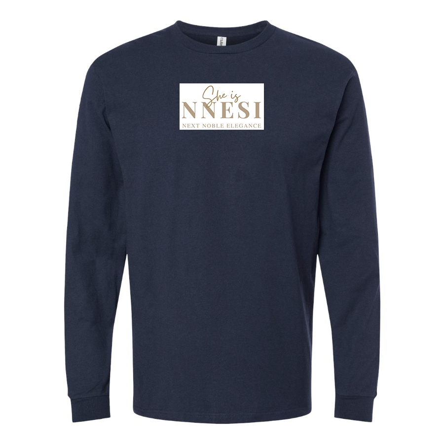 Men's Nnesi Logo Cotton Long Sleeve T-Shirt