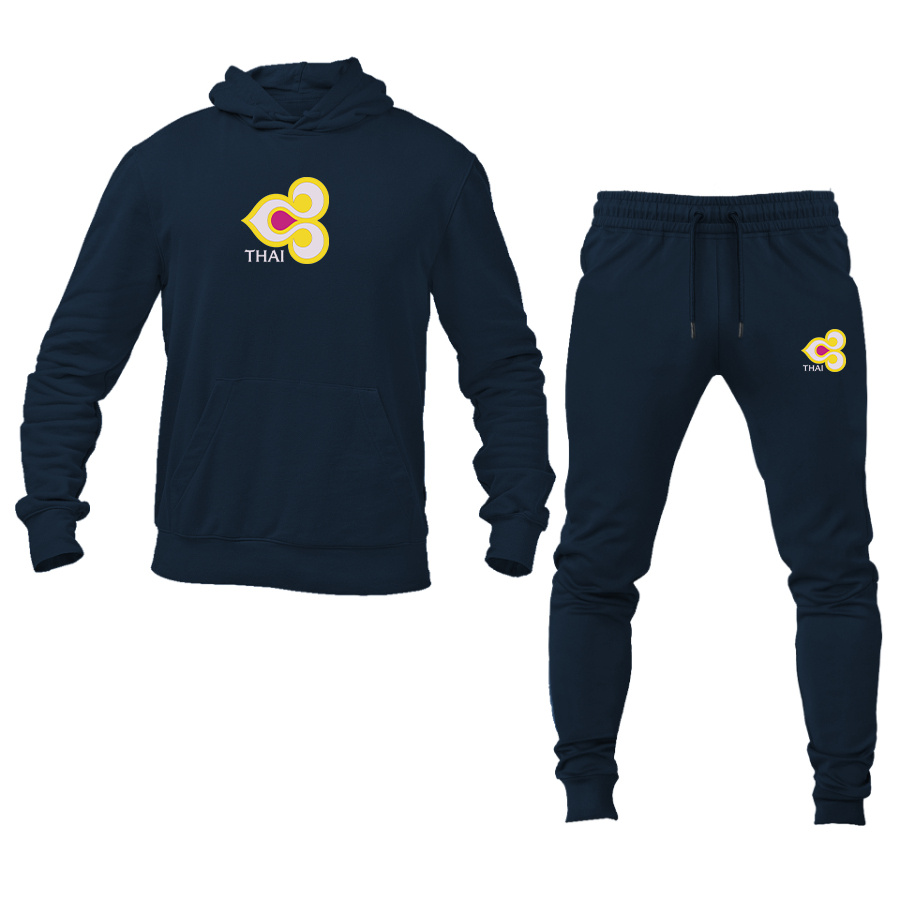 Men's Thai Airlines Logo Hoodie Joggers Set