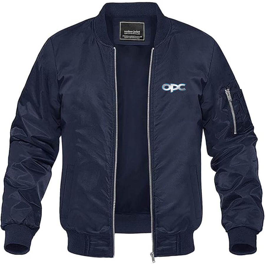 Men's Opel Performance Center Logo Lightweight Bomber Jacket Windbreaker Softshell Varsity Jacket Coat
