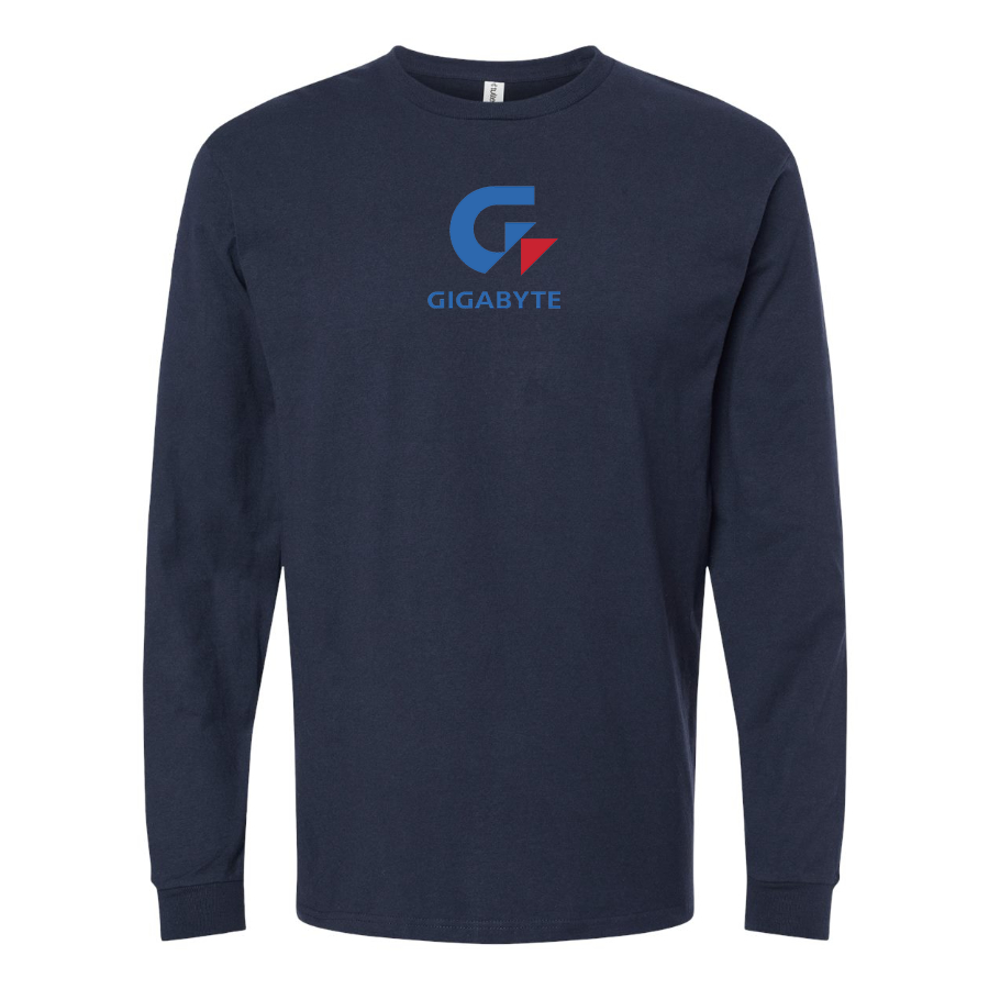 Men's Gigabyte Logo Cotton Long Sleeve T-Shirt