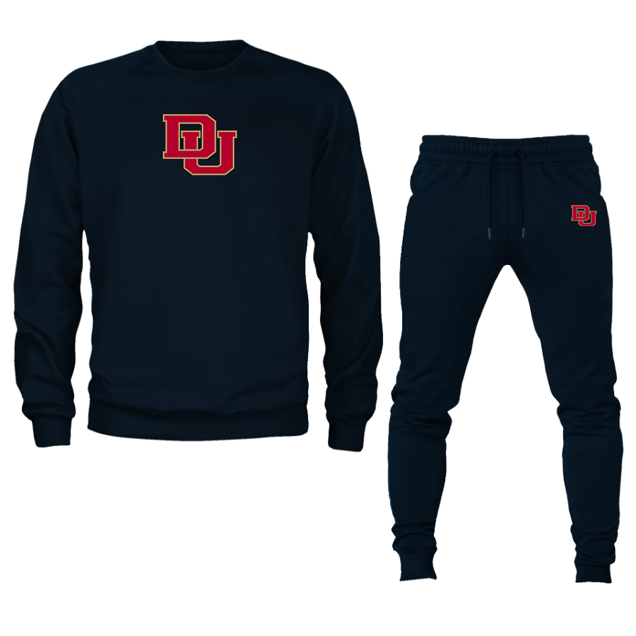 Men's Denver Pioneers  Crewneck Sweatshirt Joggers Suit