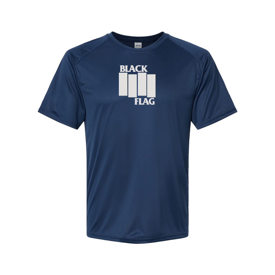 Men's Black Flag Logo Performance T-Shirt