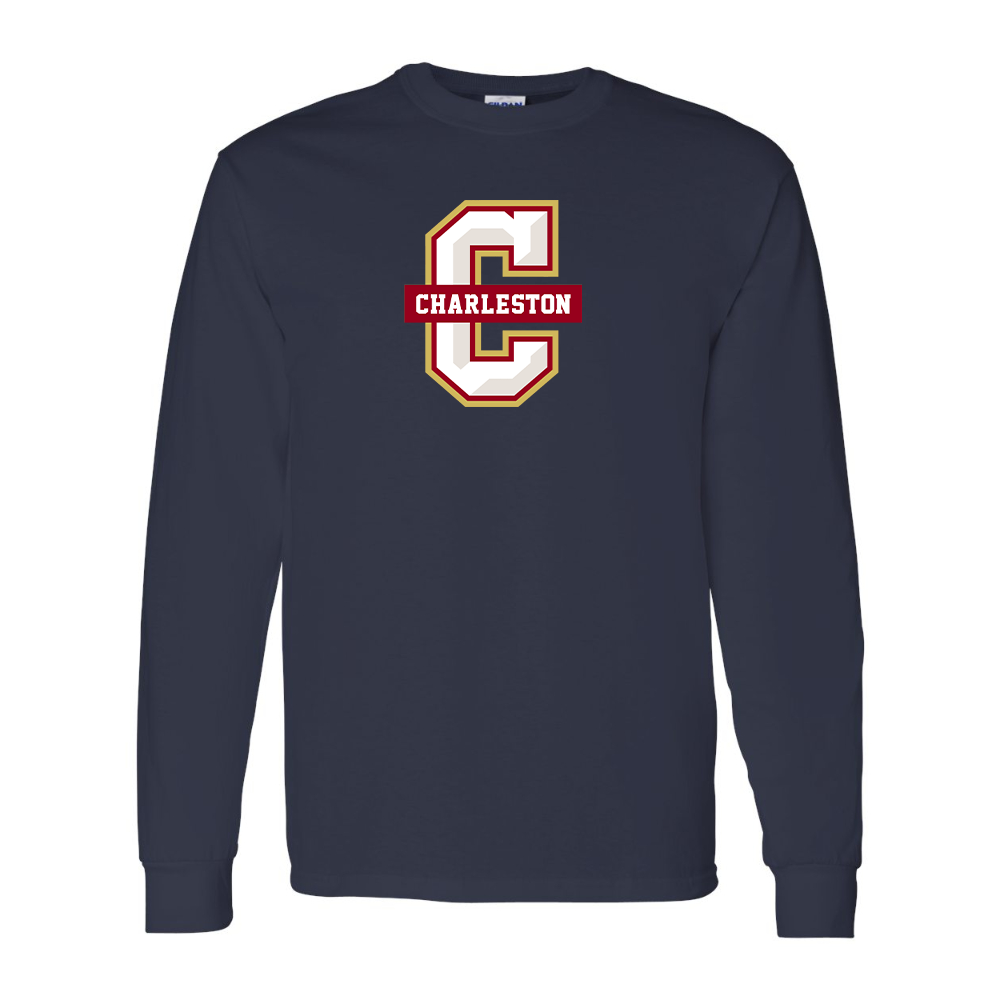 Men's  Charleston Cougars Gildan Heavy Cotton Long Sleeve T-Shirt