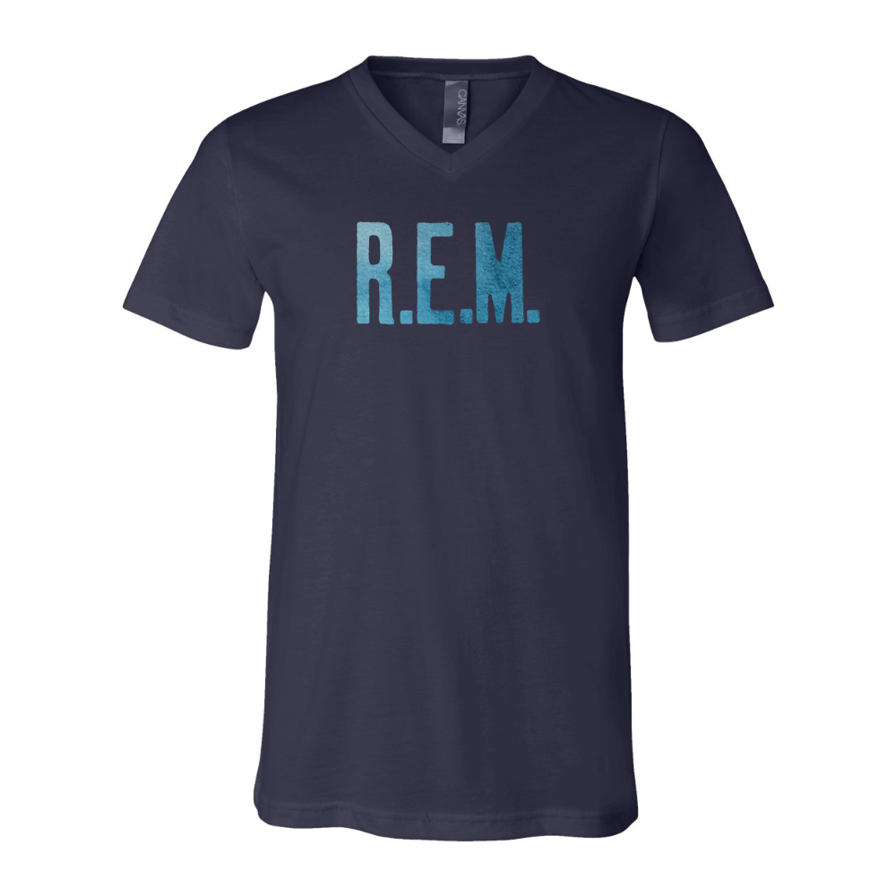 R.E.M. Blue BELLA  CANVAS - Jersey V-Neck T-Shirt