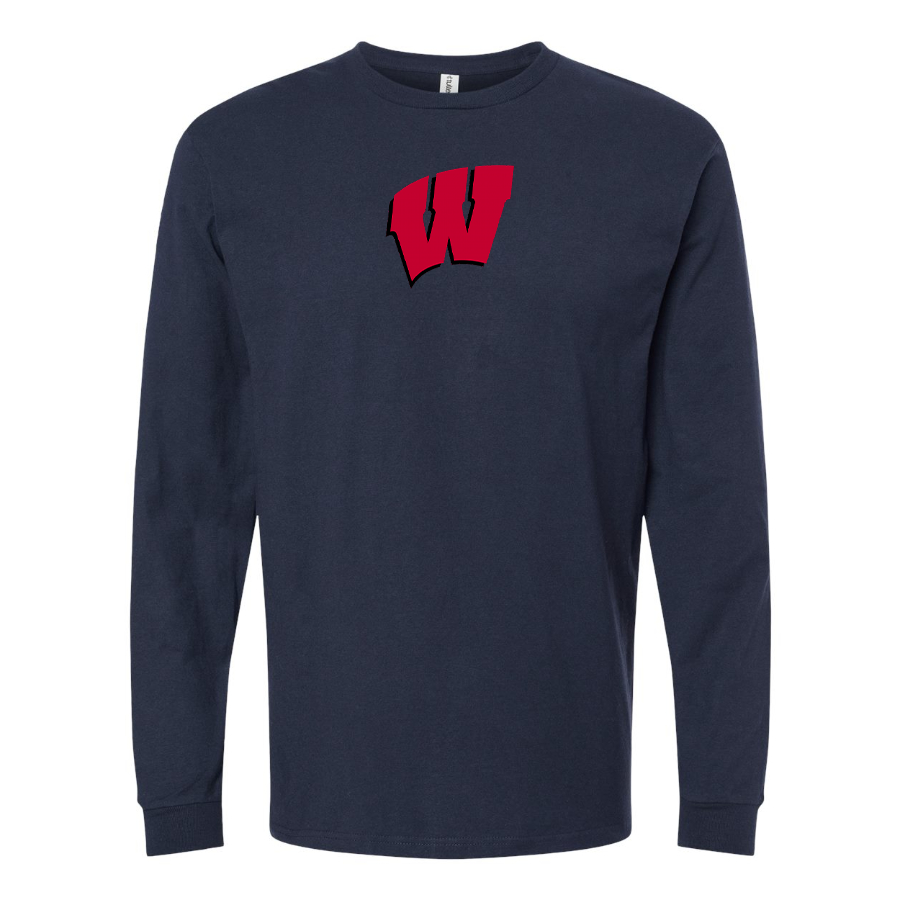 Men's Wisconsin Badgers Logo Cotton Long Sleeve T-Shirt