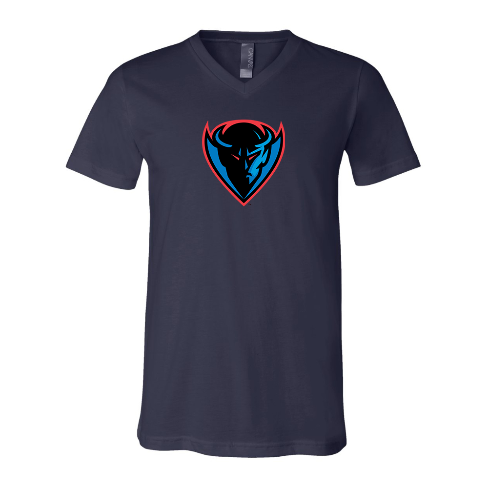 DePaul Blue Demons BELLA  CANVAS - Jersey V-Neck T-Shirt