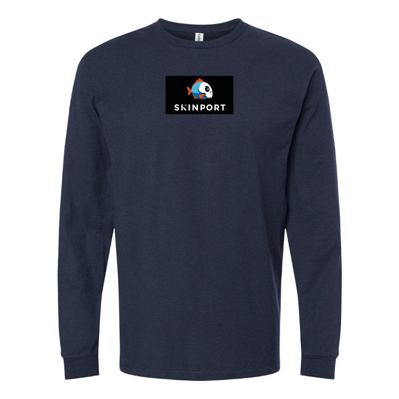 Men's Skinport Logo Cotton Long Sleeve T-Shirt