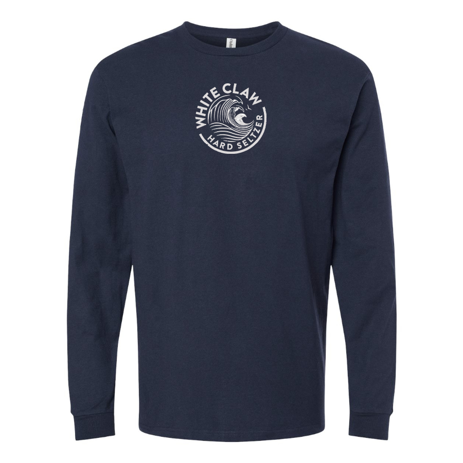 Men's White Claw Logo Cotton Long Sleeve T-Shirt