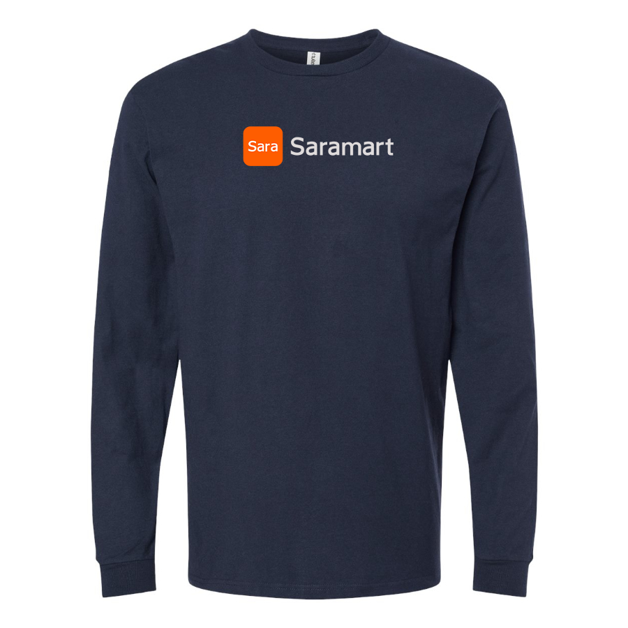 Men's Saramart Logo Cotton Long Sleeve T-Shirt
