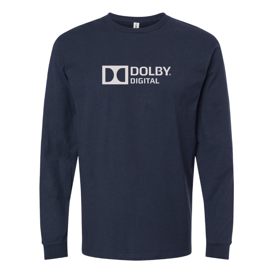 Men's Dolby Digital  Logo Cotton Long Sleeve T-Shirt
