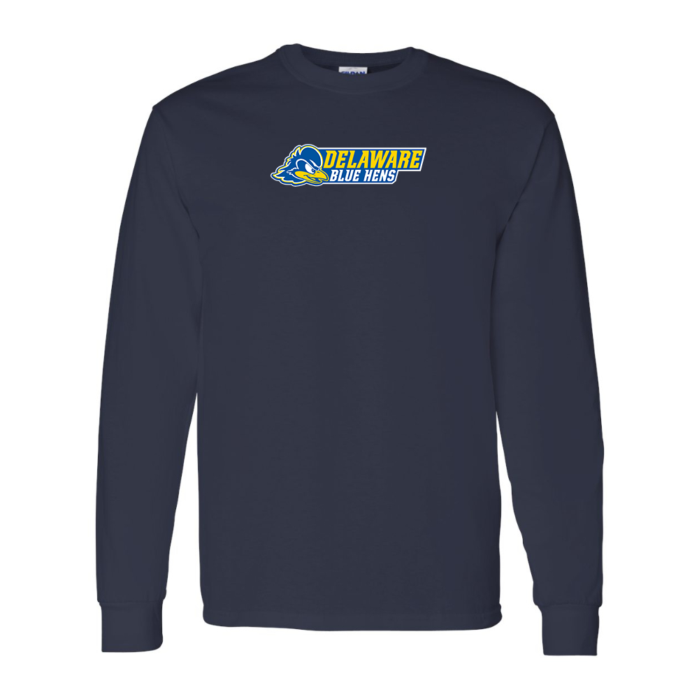 Men's  Delaware Blue Hens Gildan Heavy Cotton Long Sleeve T-Shirt