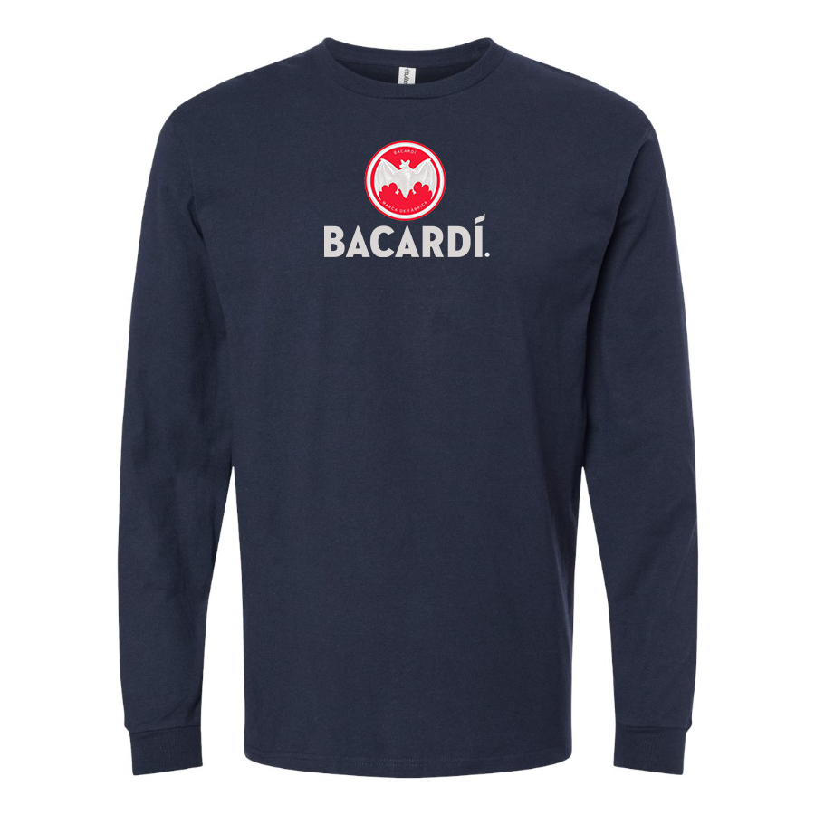 Men's Bacardi Logo Cotton Long Sleeve T-Shirt