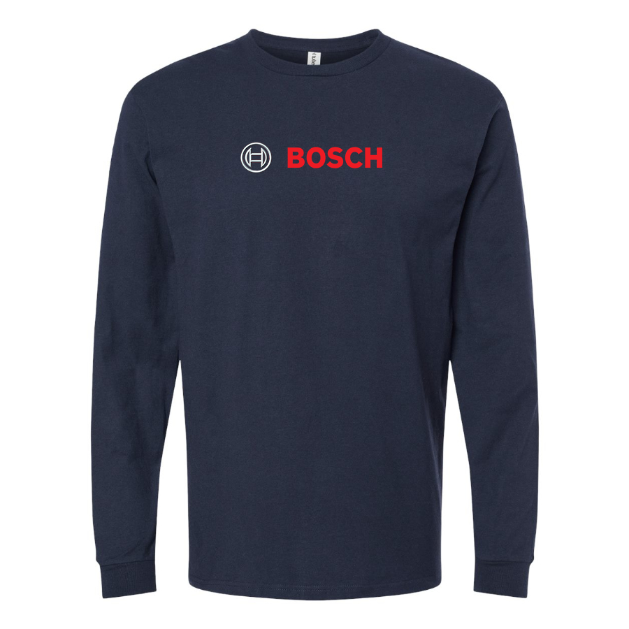 Men's Bosch Logo Cotton Long Sleeve T-Shirt
