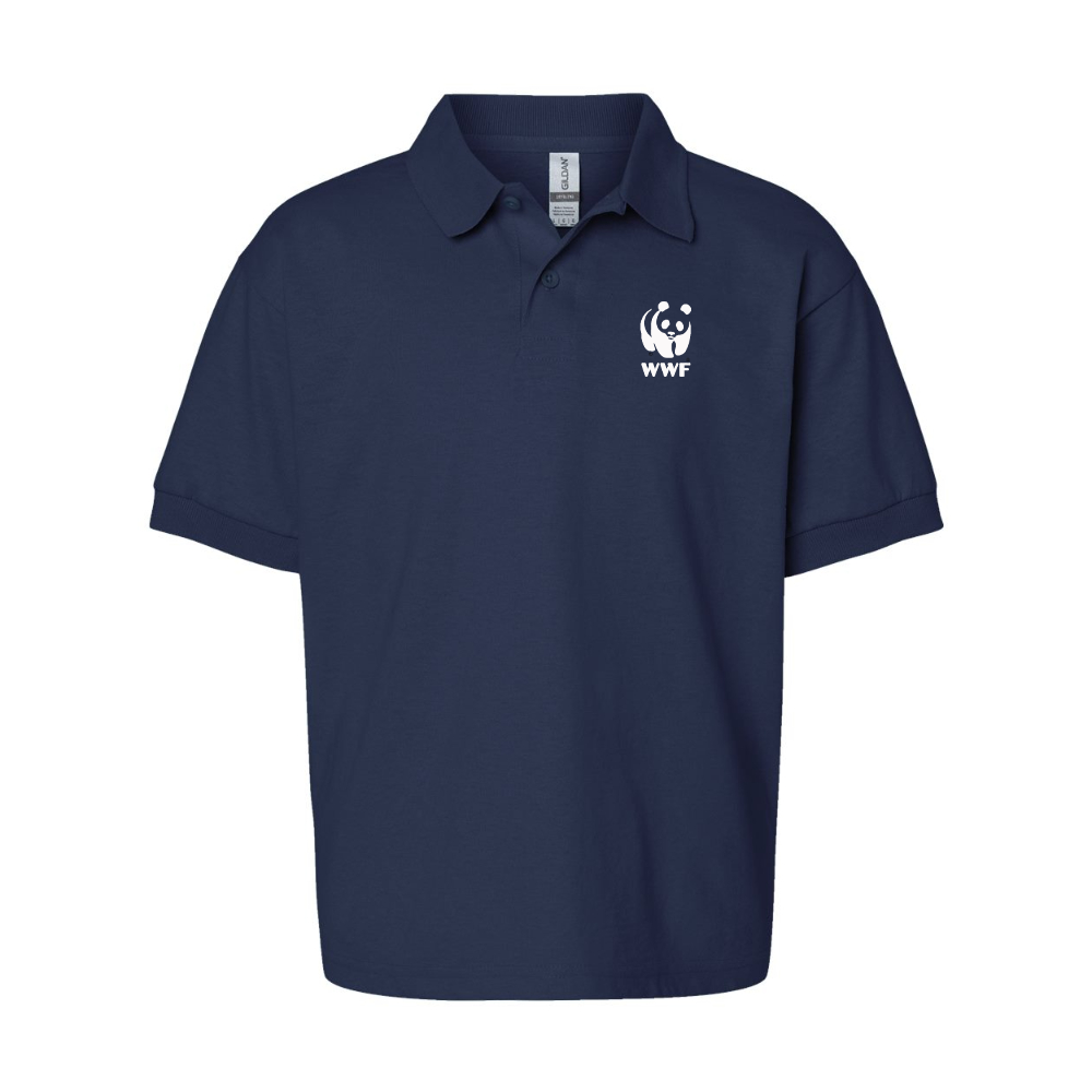 Youth  WWF Gildan Dry Blend Jersey Polo