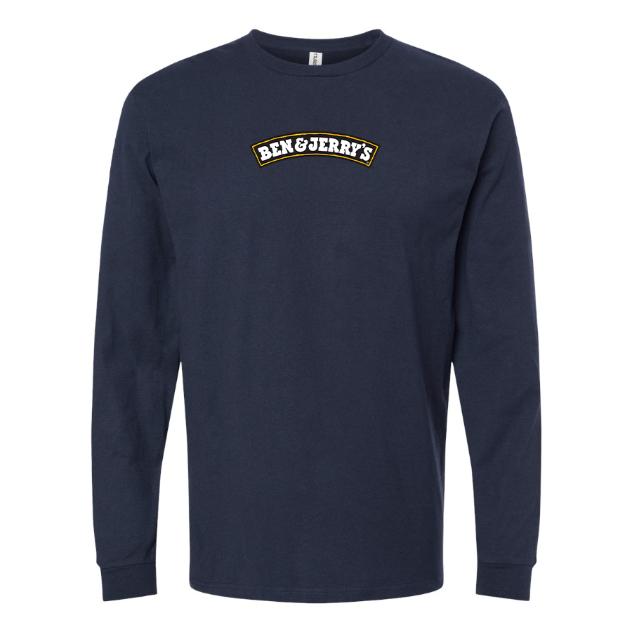 Men's Ben and Jerrys Logo Cotton Long Sleeve T-Shirt