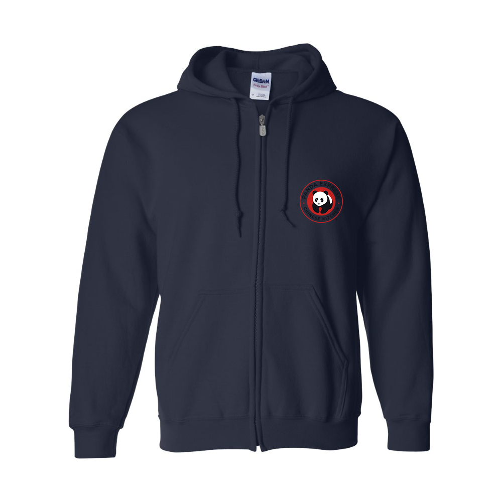 Men's Panda Express Gildan  Heavy Blend Full Zip Hooded Sweatshirt